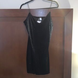 HM Black glitter mini dress